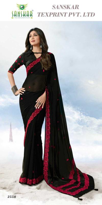sanskar tex prints shilpa 2558 georgette saree