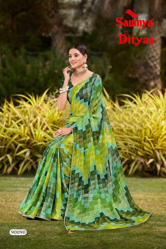 saumya ditya series 90088-90092 Simar georgette saree