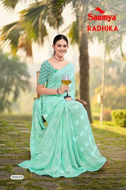 saumya radhika series 90047-90054 georgette saree