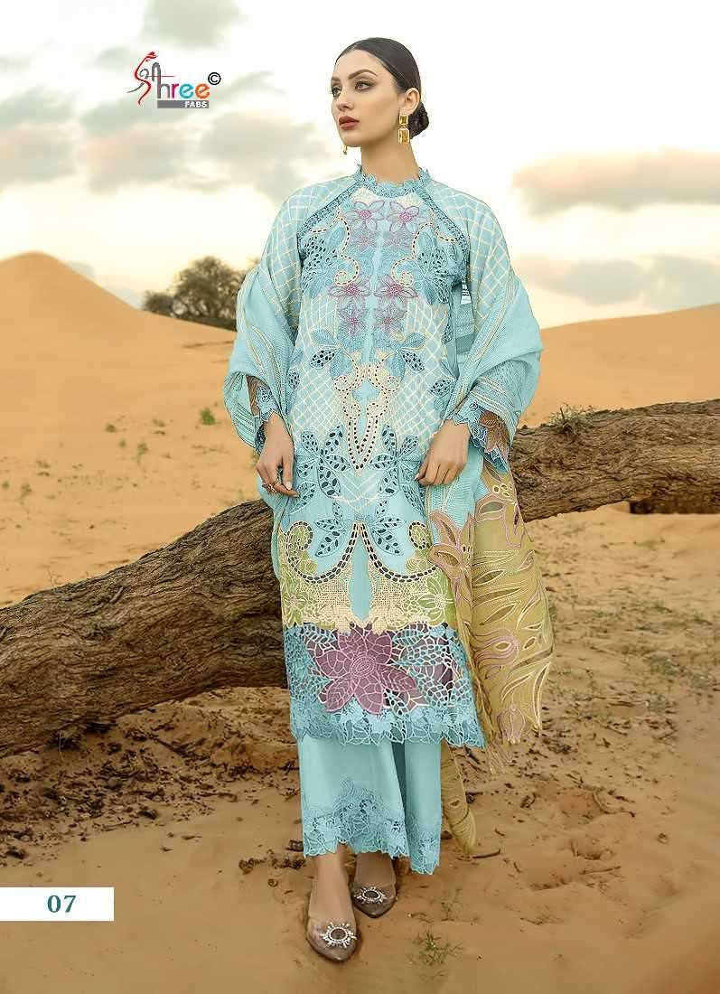 shree fab rang rasiya premium lawn vol 24 series 3604 pure lawn cotton suit 