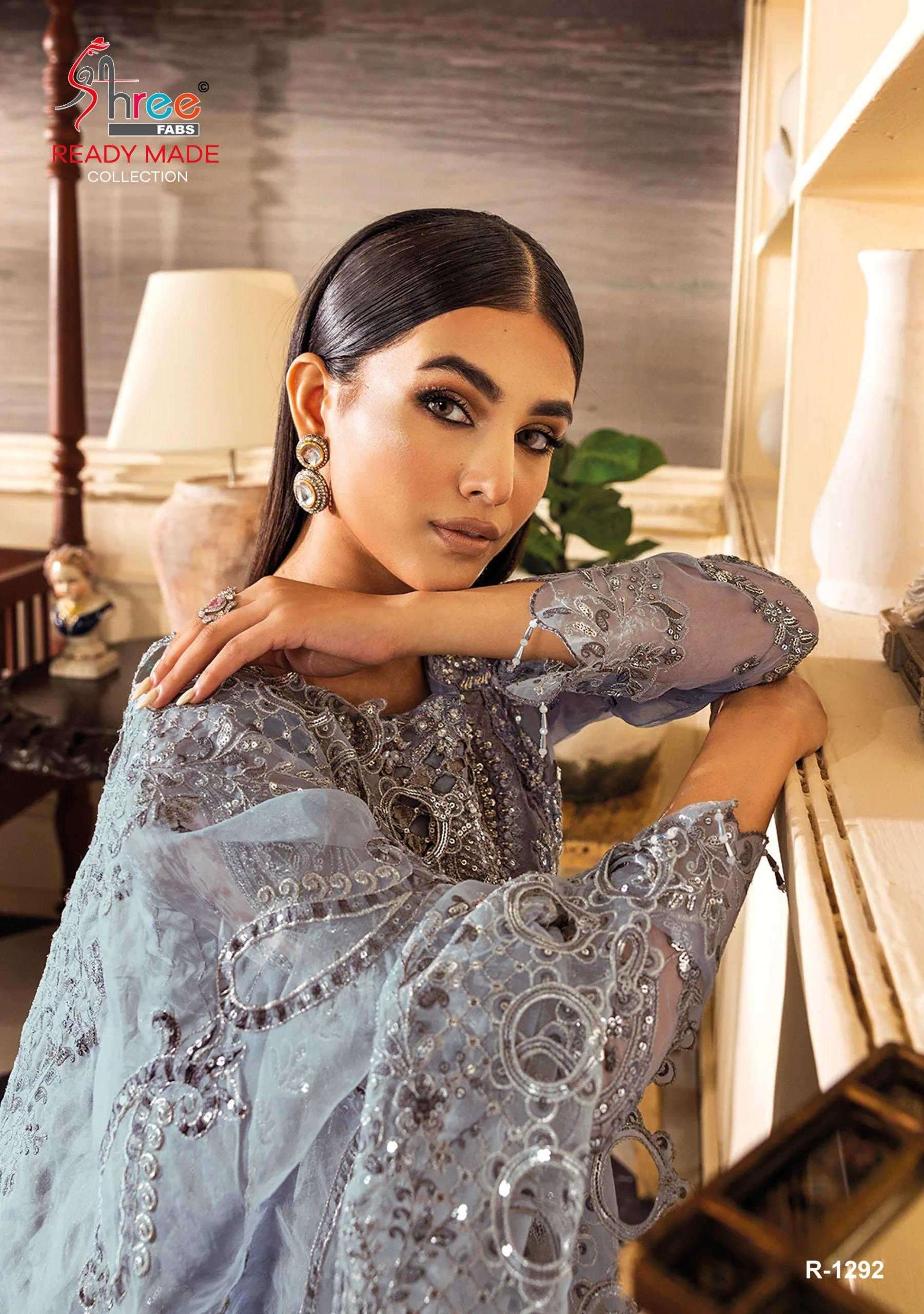 shree fabs 1292 organza readymade suit 