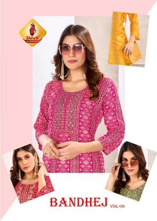 shruti bandhej vol 6 rayon readymade suit 
