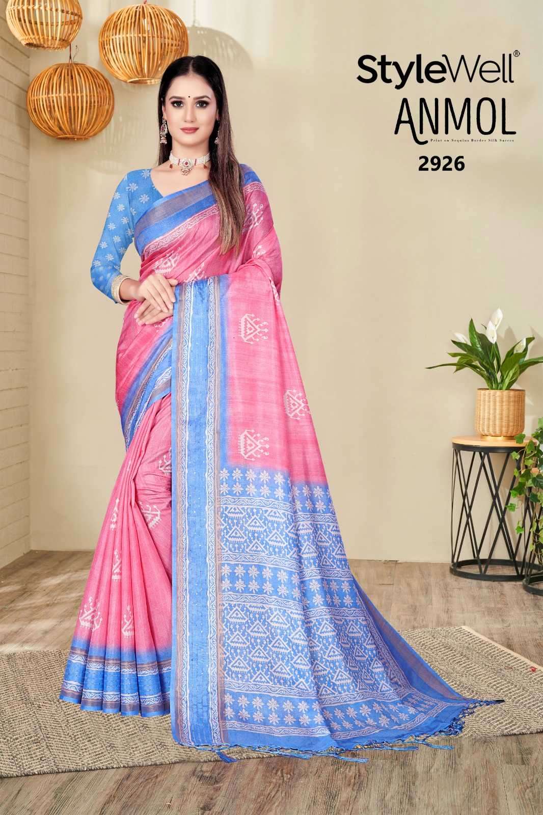 stylewell anmol series 2923-2930 digital print saree