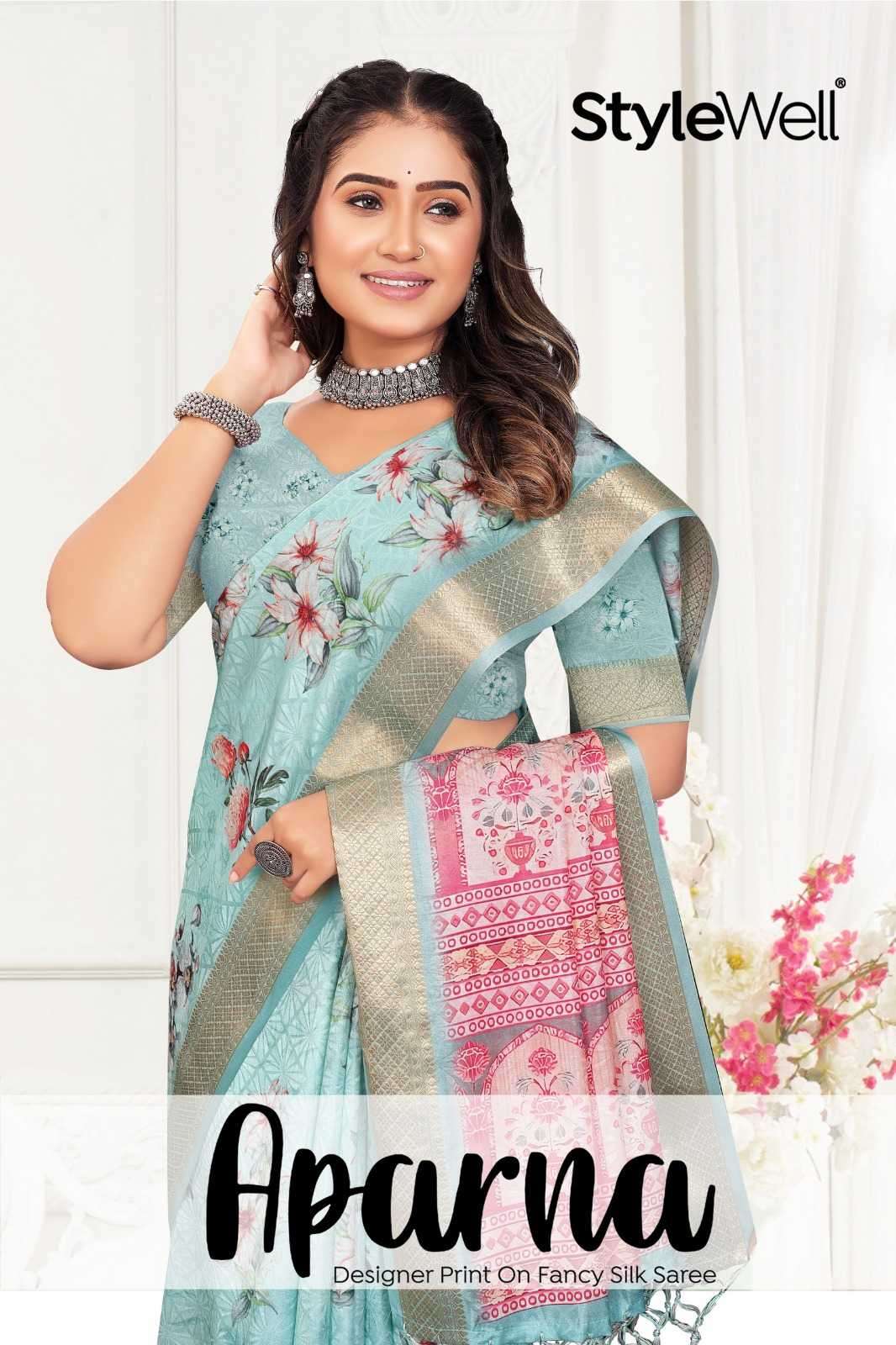 stylewell aparna series 8087-8093 Jacquard Silk Saree