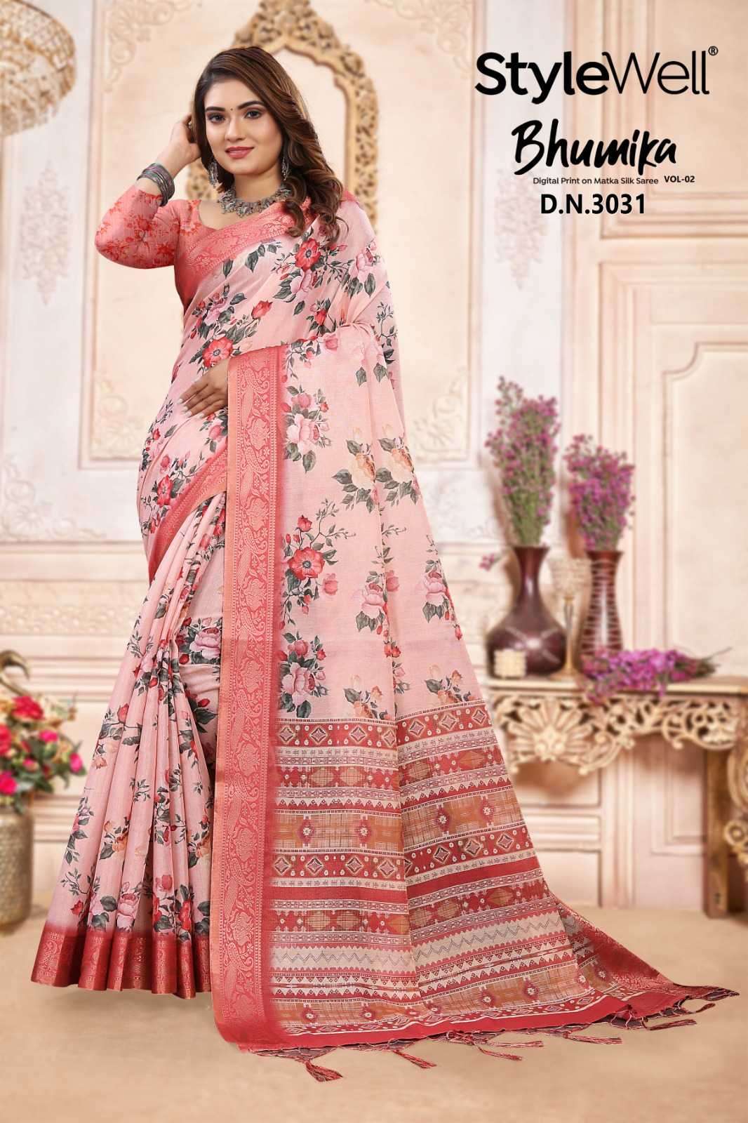 stylewell bhumika vol 2 series 3027-3035 Digital Print On Traditional Saree