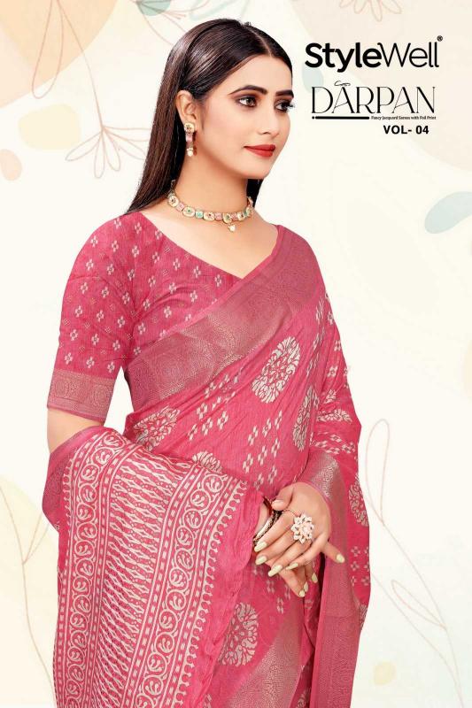 stylewell darpan vol 4 series 8327-8332 Dola Self Jacquard Print saree