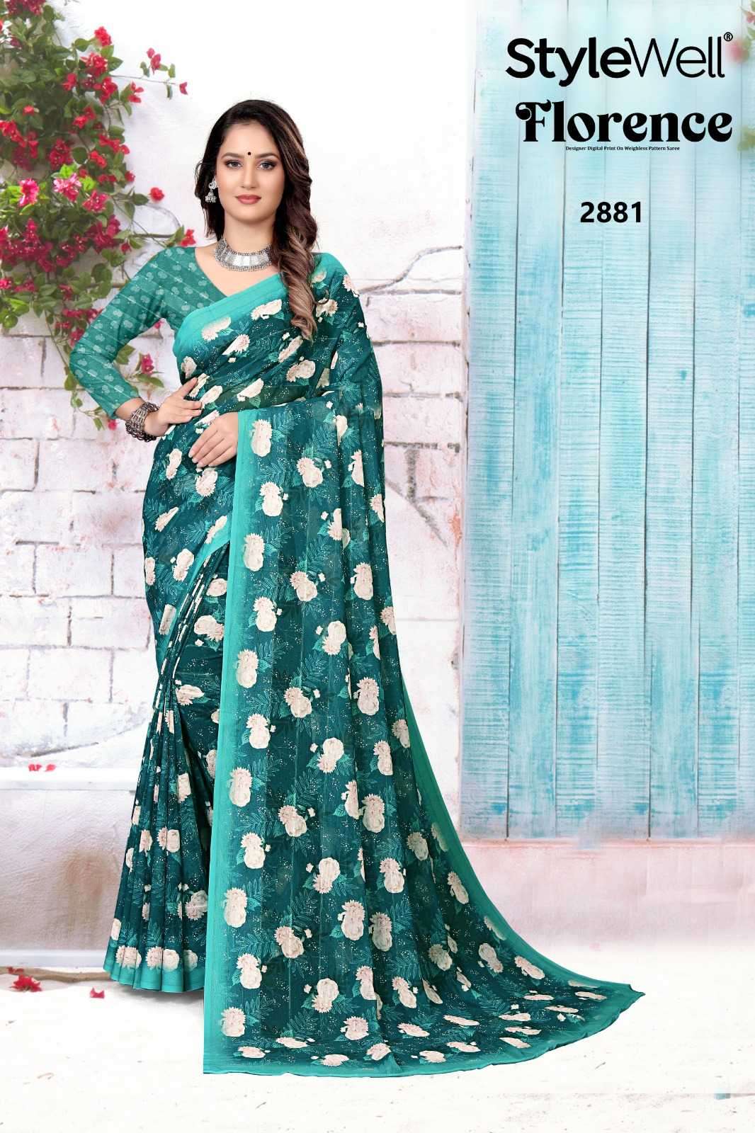 stylewell florence series 2872-2881 Digital Print Pattern Saree