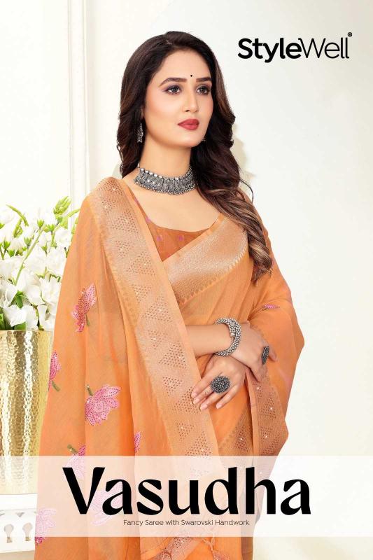 stylewell vasudha series 8102-8109 Fancy Cotton Saree 