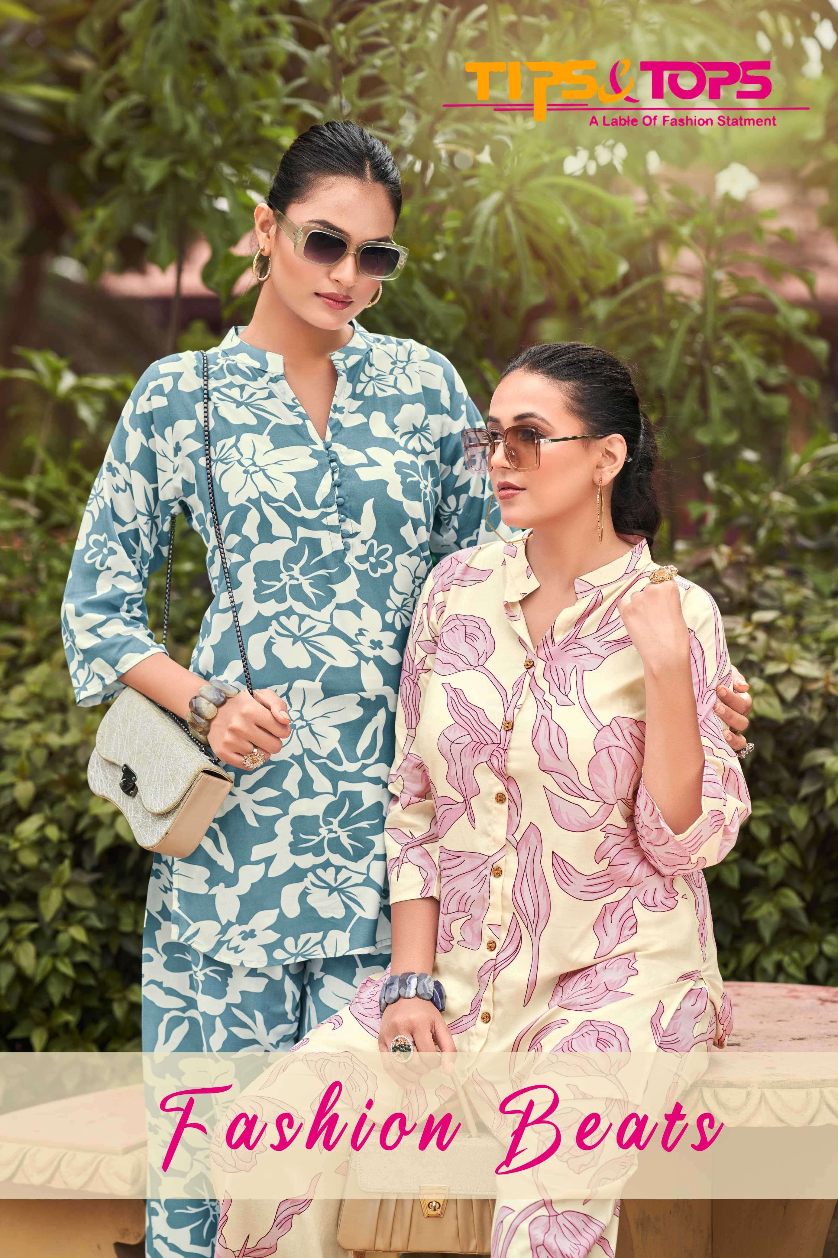 tips & tops fashion beats series 1001-1006 Heavy Reyon Print co-ord sets