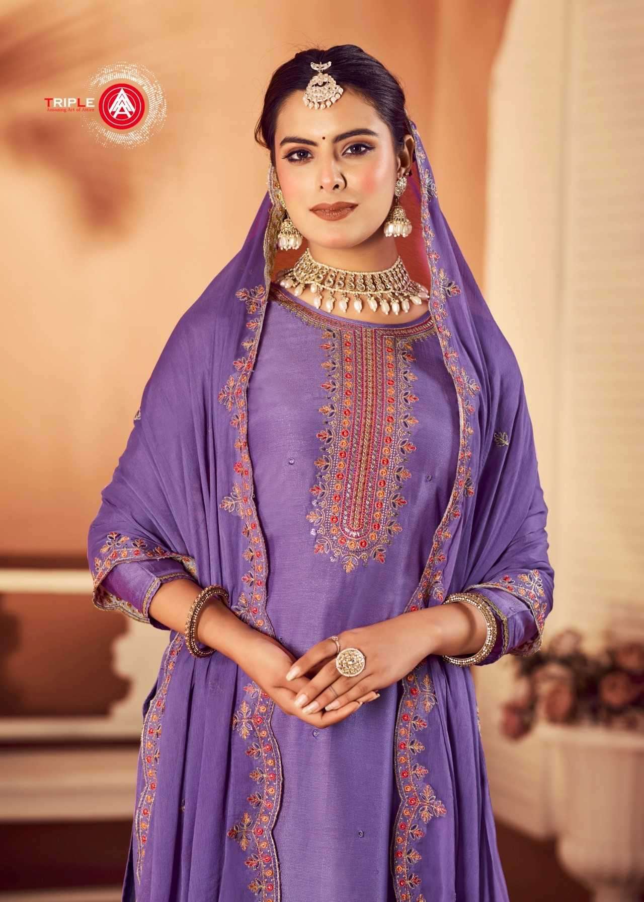 tripal a taani vol 1 series 11601-11606 Pure Muslin suit