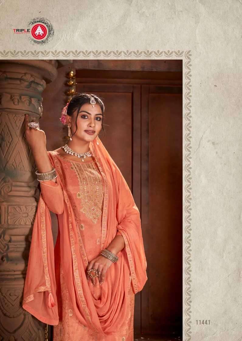 triple a kethi vol 1 series 11441-11446 Pure Simar Jequard suit