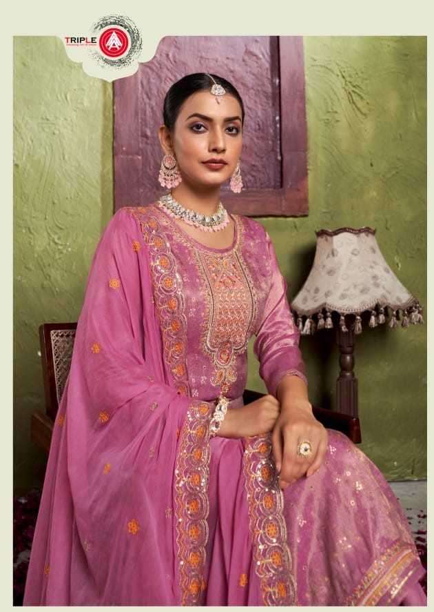 triple a viha series 11821-11826 Pure Simar Tisue suit