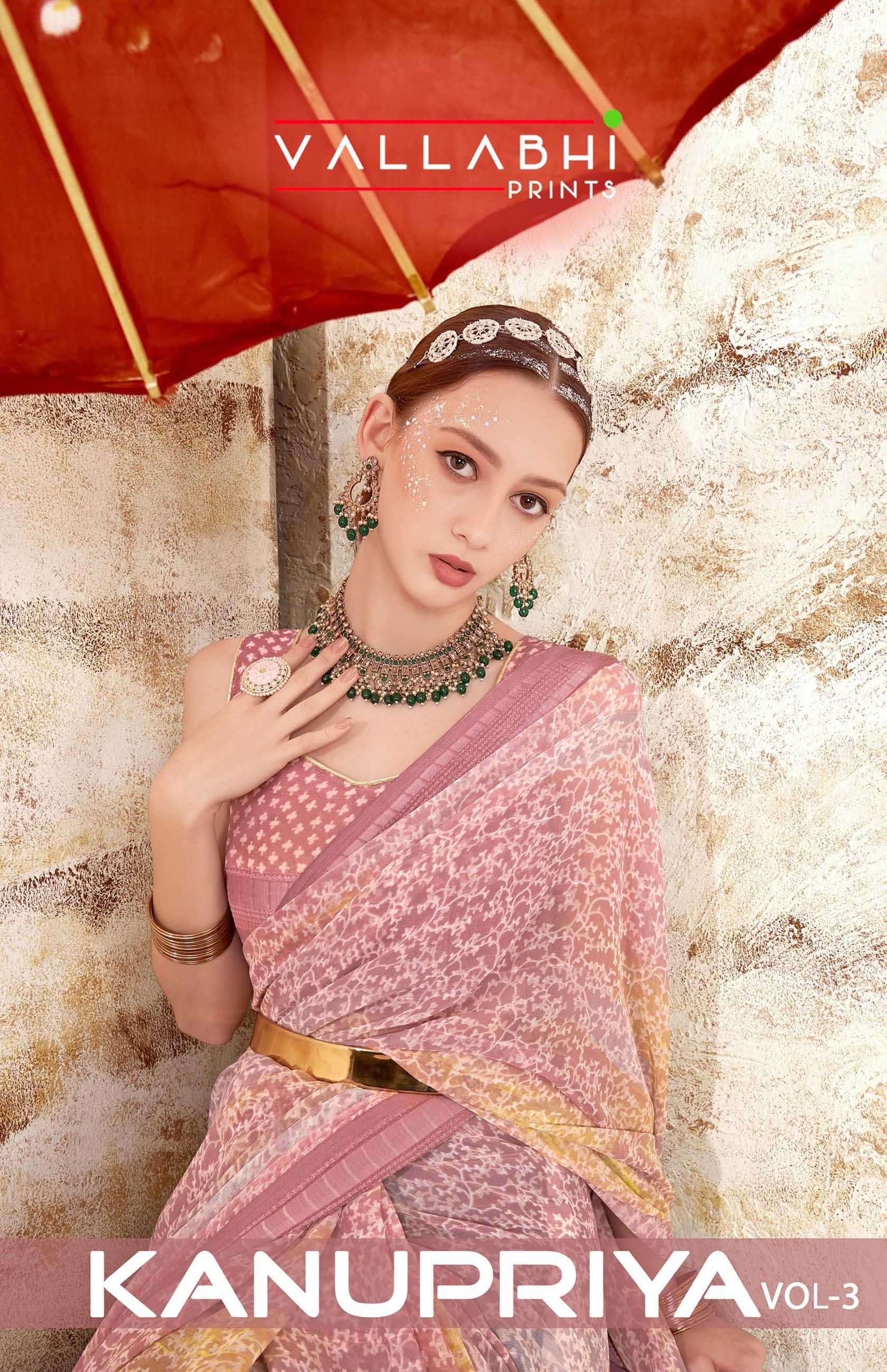 vallabhi prints kanupriya vol 3 series 22251-22256 georgette saree