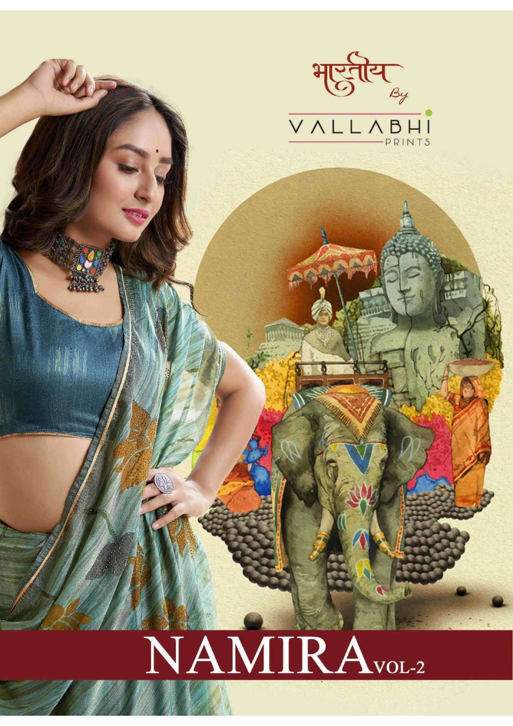 vallabhi prints namira vol 2 series 27441-27446 brasso saree