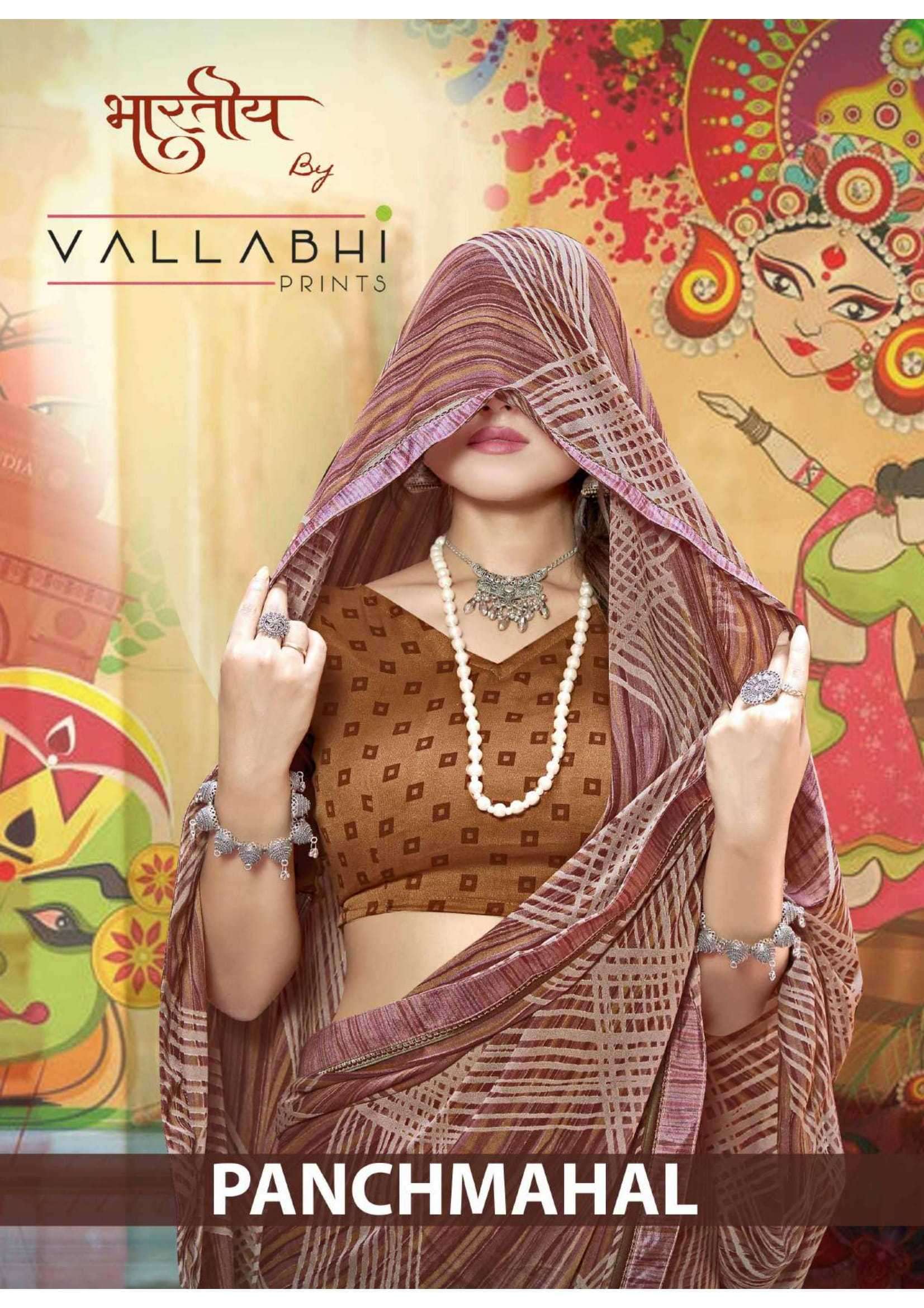 vallabhi prints panchmahal  series 27501-27506 georgette saree