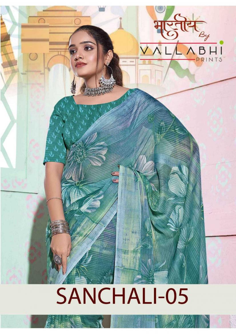 vallabhi prints sanchali vol 5 series 28451-28456 georgette saree
