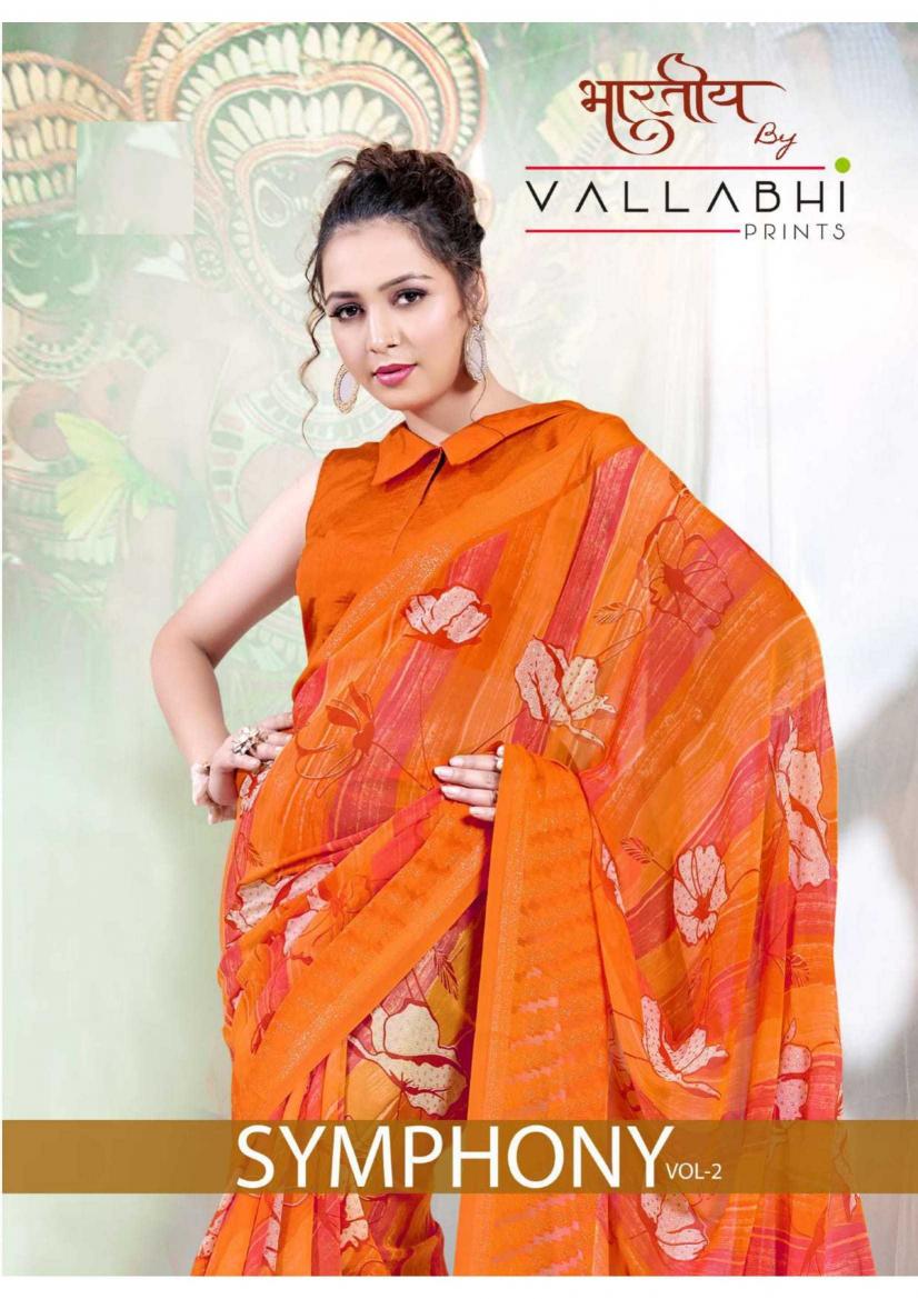 vallabhi prints sympony vol 2 series 28351-28356 georgette saree