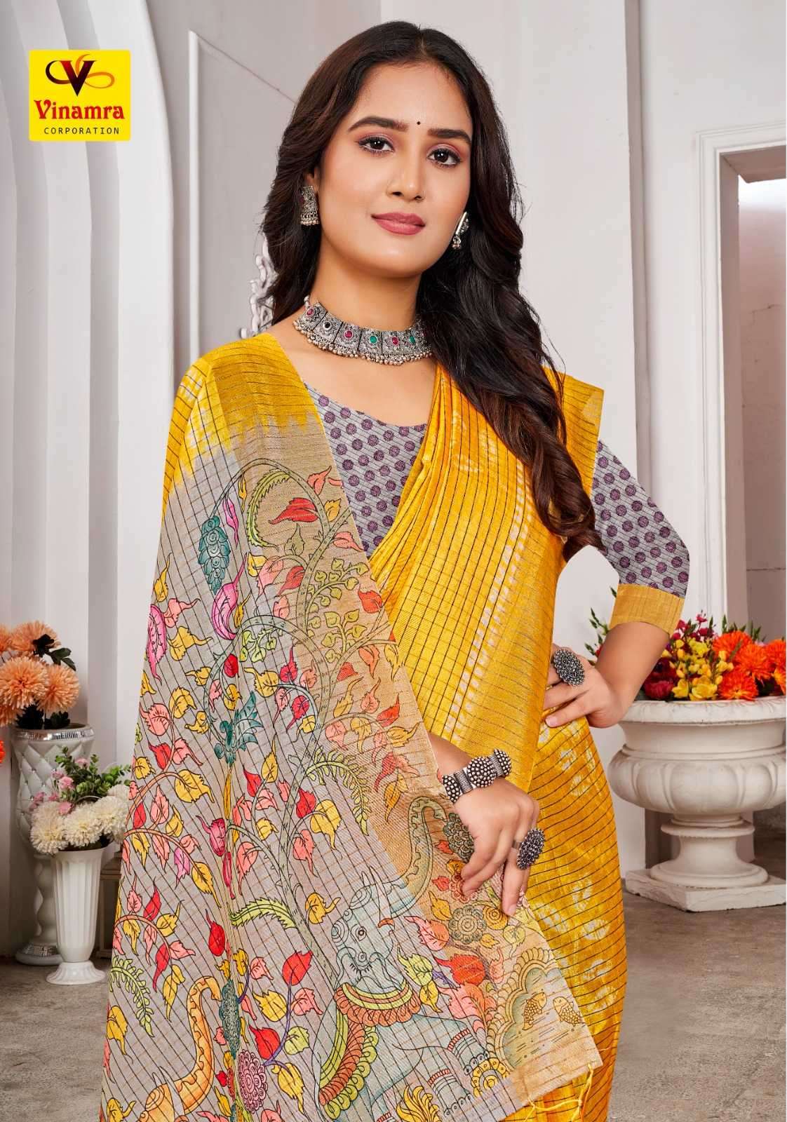 vinamra diamond digital vol 1 series 7301-7308 chex pata saree
