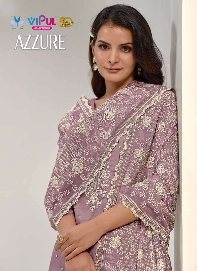 vipul azzure series 5951-5956 soft organza suit 