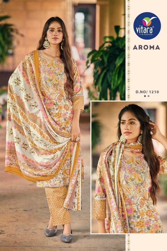 vitara fashion aroma series 1209-1210 poly cambric readymade suit 