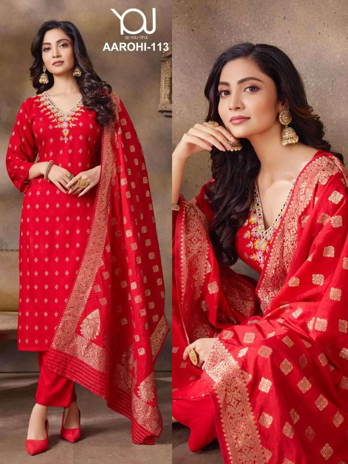 wanna aarohi series 112-115 Heavy Rayon readymade suit 