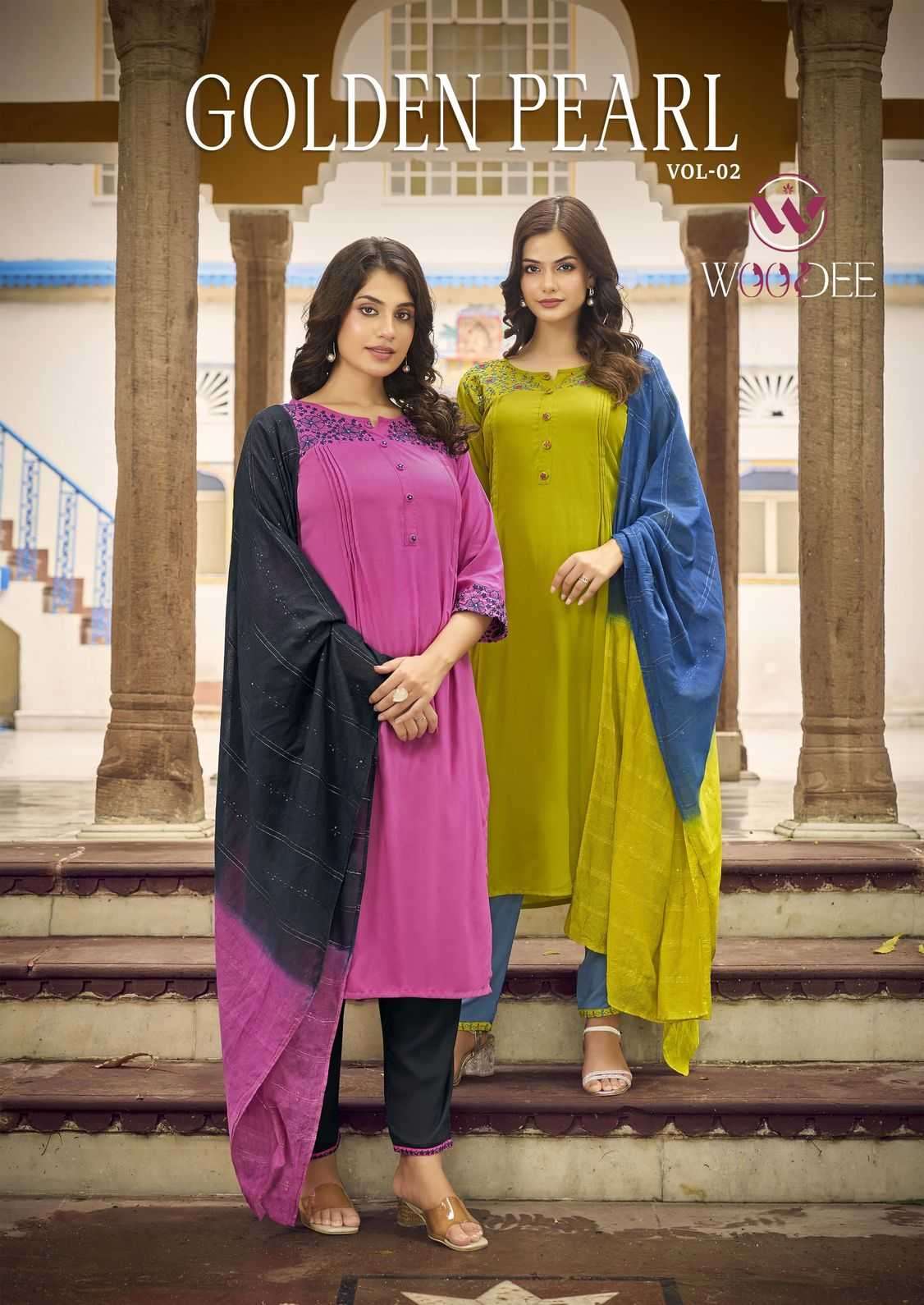 woodee golden pearl vol 2 series 2001-2006 Premium quality Rayon readymade suit