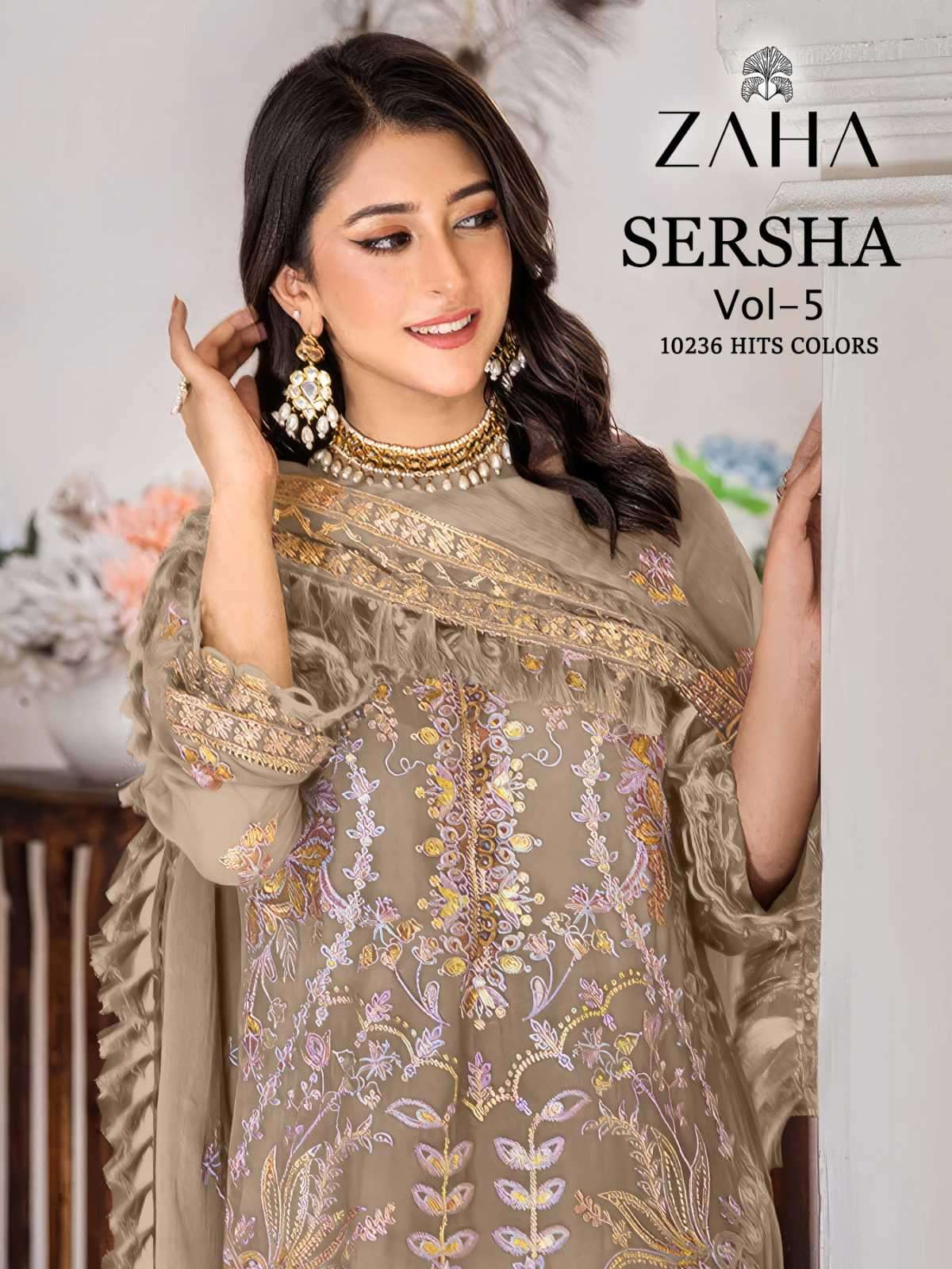 zaha sersha vol 5 series 10236 organza suit 