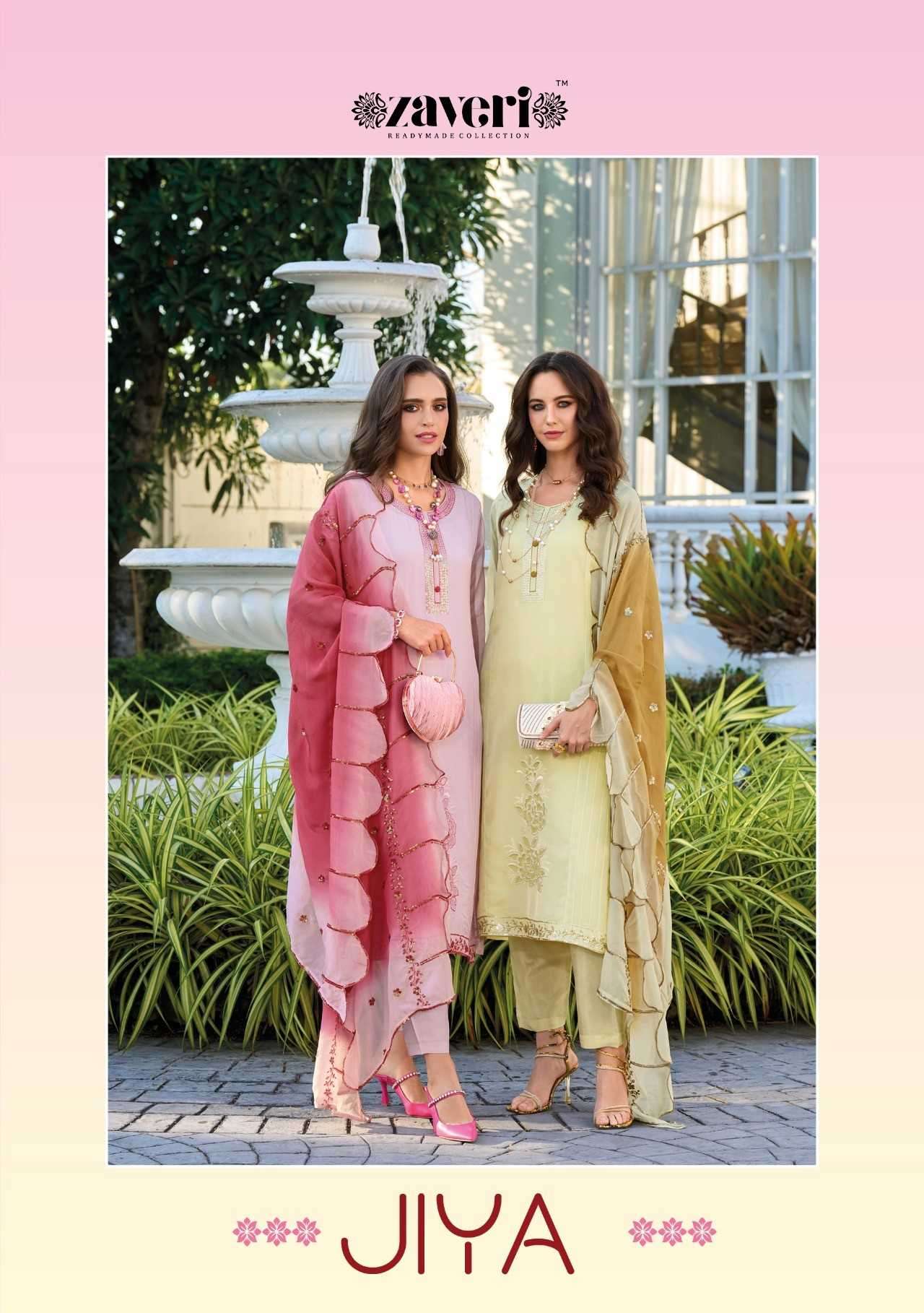 zaveri jiya series 1282-1283 Soft organza readymade suit 