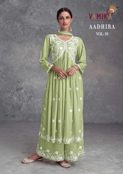 aadhira vol 10 by vamika rayon lakhnawi designer fully stitch