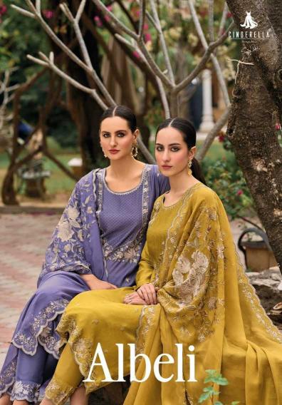 albeli by cinderella muslin party wear suits material for women