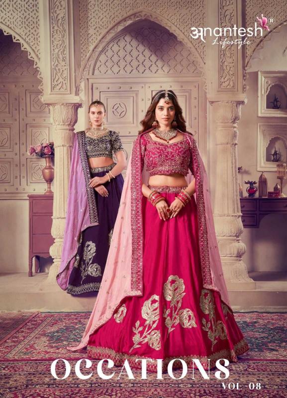 anantesh lifestyle occasions vol 8 series 5028-5029 viscose silk wholesale lehenga in surat