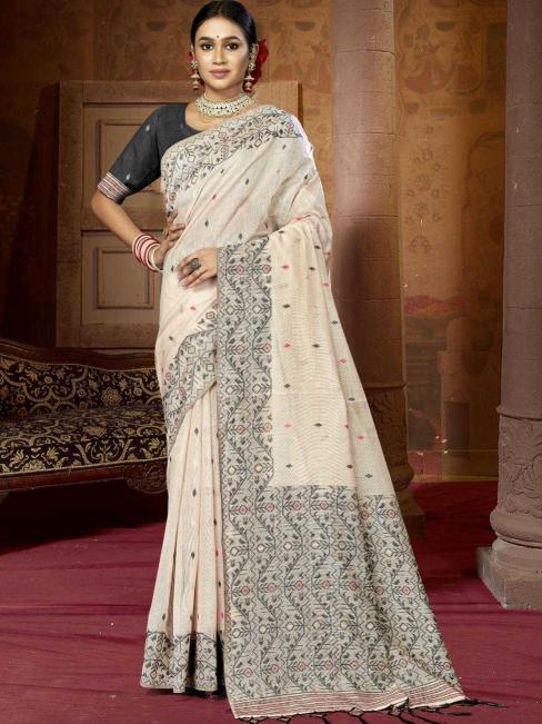 BUNAWAT RAJYOG  SERIES 1001 TO 1006 COTTON FABRIC FESTIVAL WEAR SAREE WHOLSALE WITH LATKAN