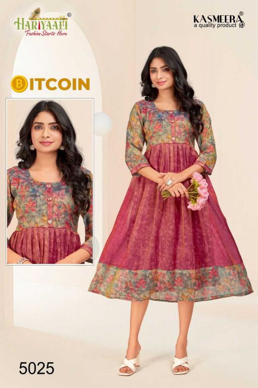 hariyaali bitcoin vol 4 series 5001-5027 tissue silk kurti 