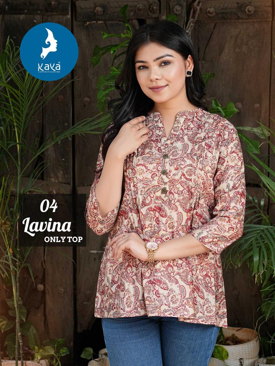 kaya catalog lavina series 01 to 08  chanderi modal Wholesale Tops In surat 
