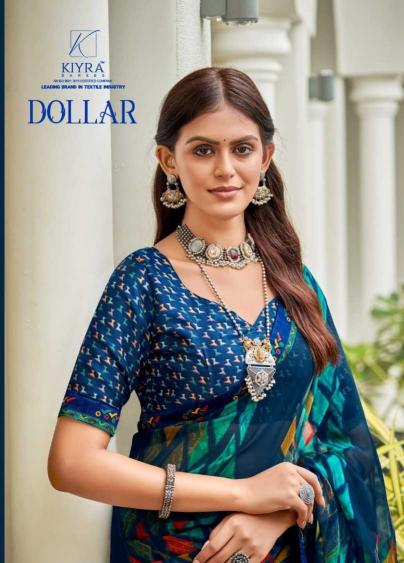 kiyra dollar series 1001-1008 georgette saree