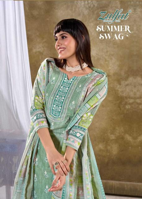 summer swag by zulfat designer simple pakistani dress material