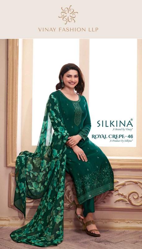 vinay silkina royal crepe vol 46 series 68641-68648 royal crape wholesale salwar kameez in surat