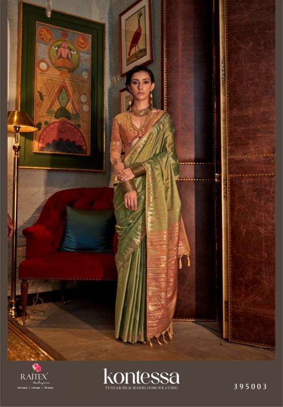 Rajtex Kontessa Silk series 395001 to 395006 Wholesale Tussar Silk saree