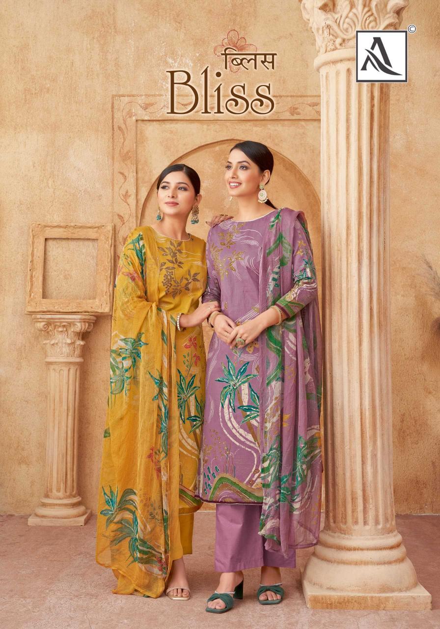 alok suit bliss series 139001-139004 Premium Zam wholesale salwar kameez in surat