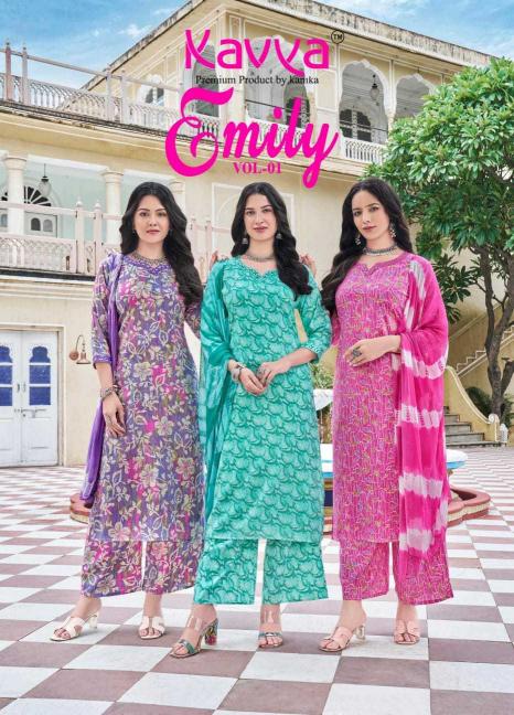 kavya emily vol 1 series 101-108 CAPSULE PRINT wholesale readymade salwar kameez in surat