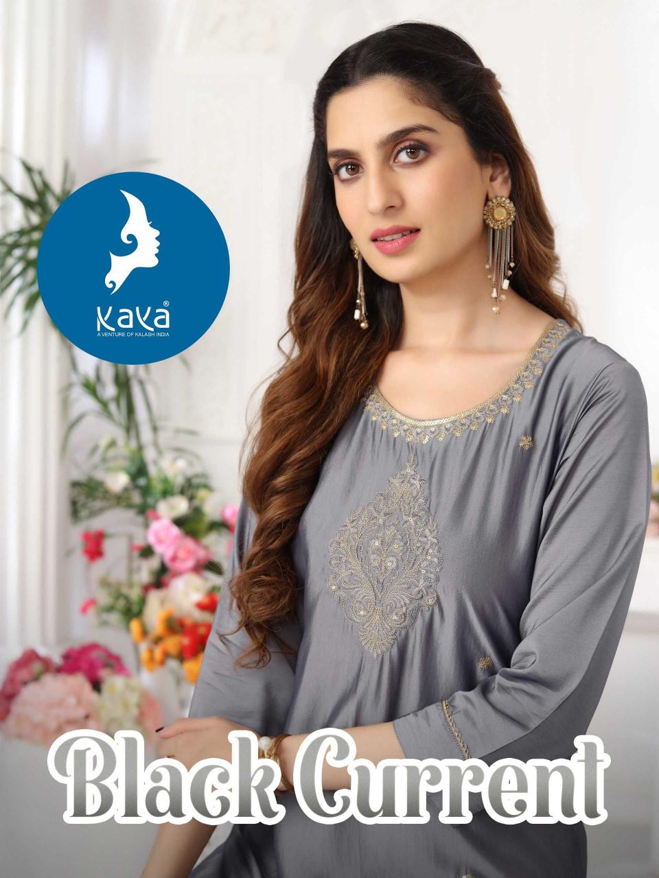 Kaya Black Current Series 01-08 Rangila Viscose Silk Plus Size Readymade Kurti for Wholesale 