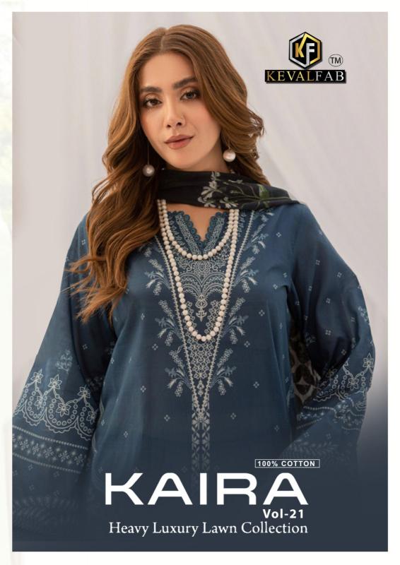 Keval Fab Kaira Vol 21 series 21001 to 21006 Cotton Printed Pakistani Dress Material - Latest Collection