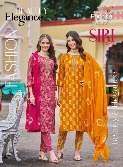 Radhika Lifestyle Siri Vol 2 series 2001-2008 Readymade Rayon Capsule Print Fancy Big Size Dresses 