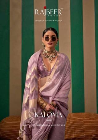 rajbeer kaloma series 18001-18006 weaving silk  wholesale saree in surat 
