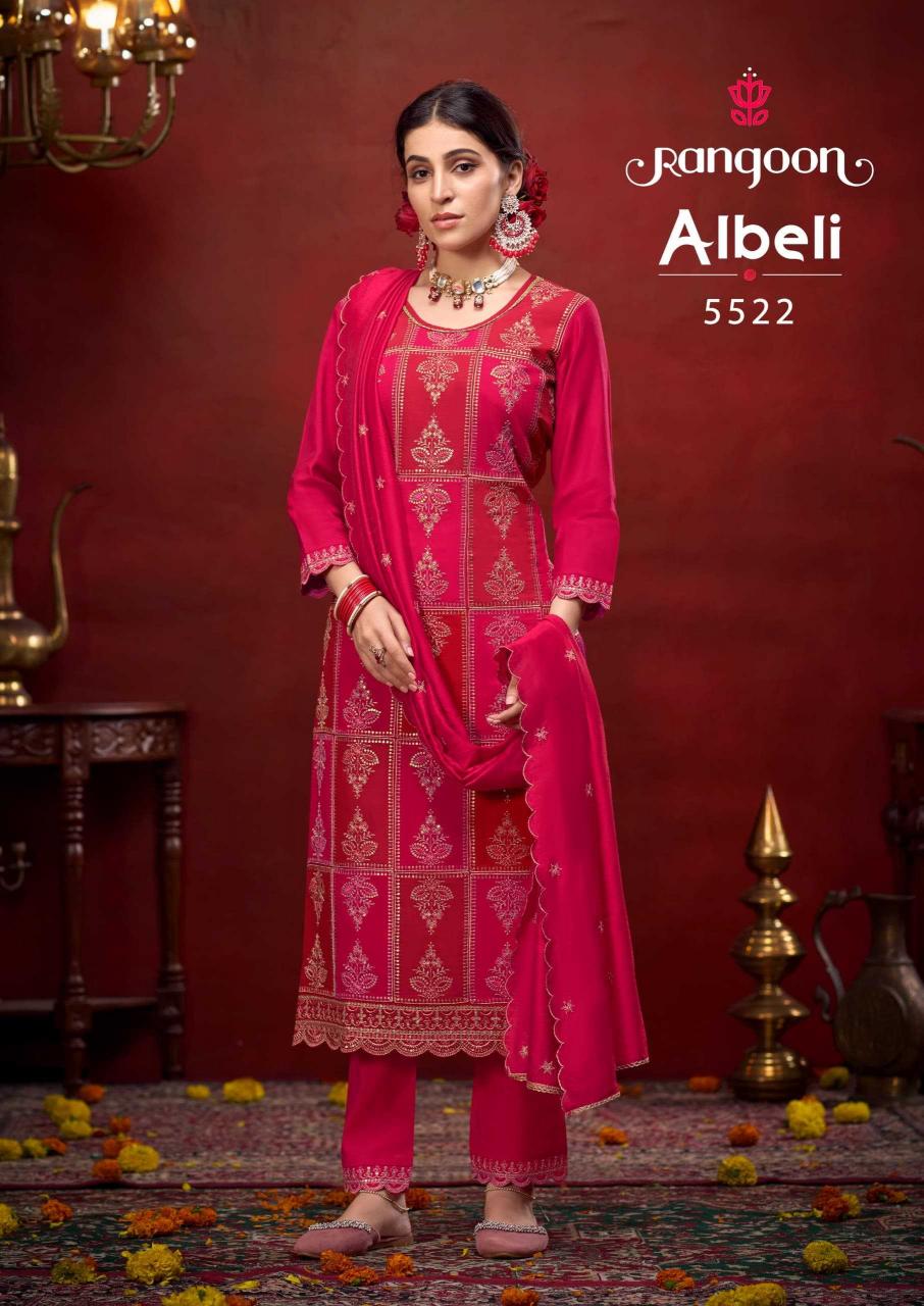 rangoon albeli series 5521-5522 Silk  wholesale readymade salwar kameez in surat
