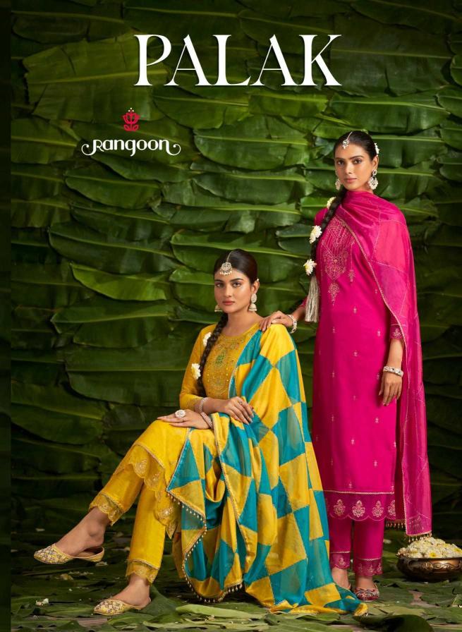 Rangoon Palak Series 5601-5604 Viscose Readymade Classic Hand Mirror Ladies Suit