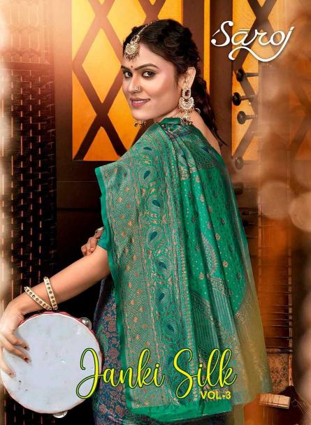 Saroj Janki Silk vol 3 series 1001-1006 SILK wholesale saree in surat 