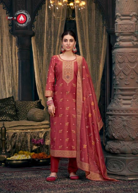triple a taniya series 12151-12156 Viscos Simar Silk wholesale readymade salwar kameez in surat