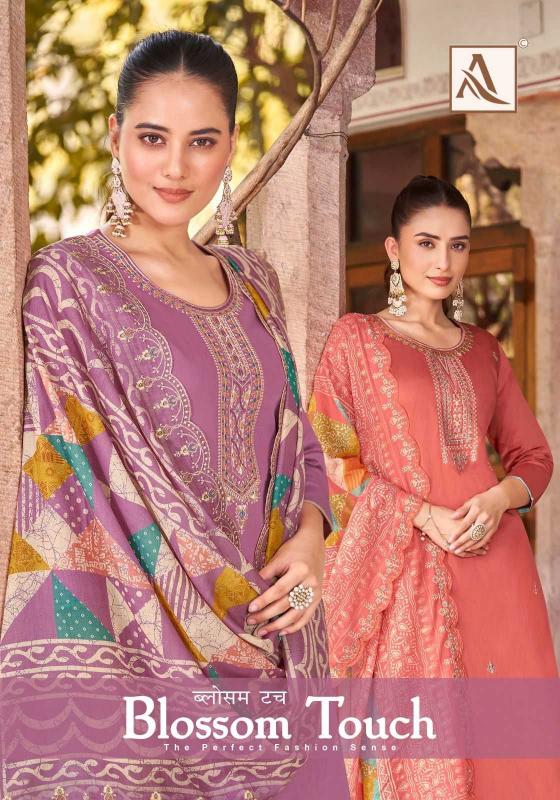 ALOK SUITS BLOSSOM TOUCH Series 1574001-1574006 Zam Cotton Ladies Wholesale Salwar Kameez Elegant Collection in Surat