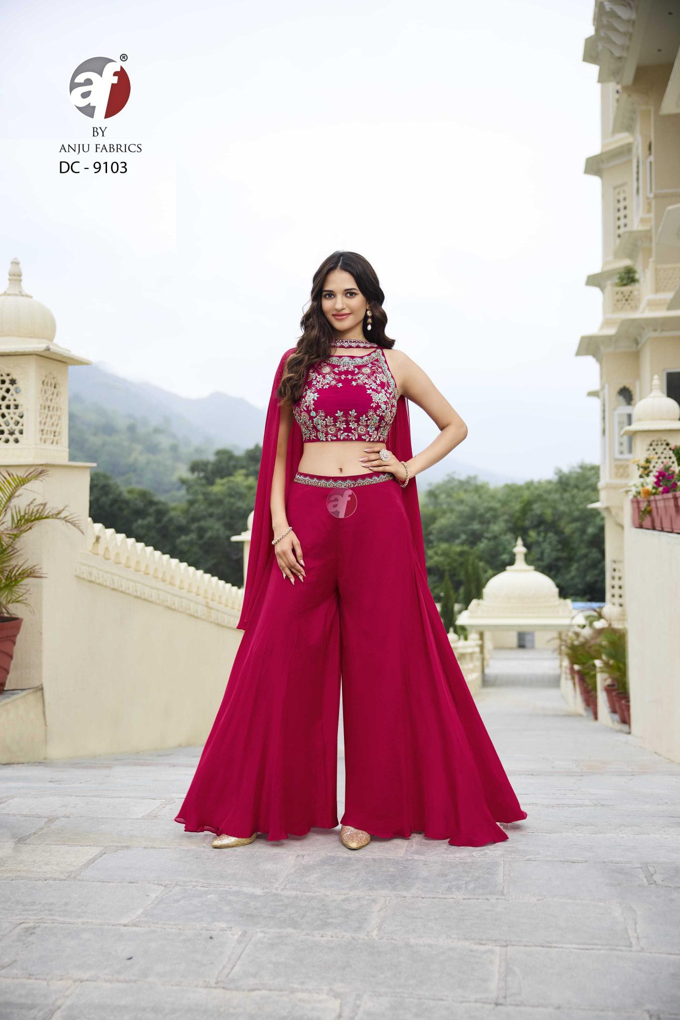 Anju Fab DC 9103 Chinon Chiffon Party Wear Wholesale Ready-Made Combo Suits in Surat